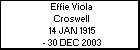 Effie Viola Croswell