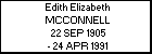 Edith Elizabeth MCCONNELL