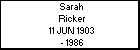 Sarah Ricker