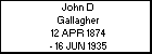 John D Gallagher