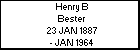 Henry B Bester