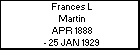Frances L Martin