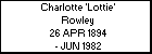 Charlotte 'Lottie' Rowley