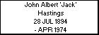John Albert 'Jack' Hastings