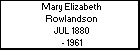 Mary Elizabeth Rowlandson