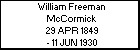 William Freeman McCormick
