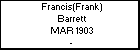 Francis(Frank) Barrett