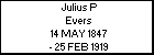 Julius P Evers