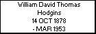 William David Thomas Hodgins