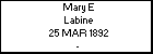 Mary E Labine