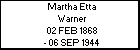 Martha Etta Warner