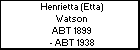 Henrietta (Etta) Watson