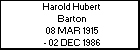 Harold Hubert Barton