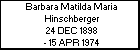Barbara Matilda Maria Hinschberger