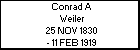 Conrad A Weiler
