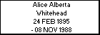 Alice Alberta Whitehead
