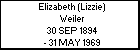Elizabeth (Lizzie) Weiler