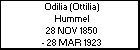 Odilia (Ottilia) Hummel