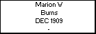 Marion W Burns