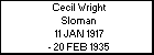 Cecil Wright Sloman