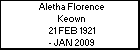 Aletha Florence Keown