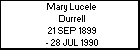 Mary Lucele Durrell
