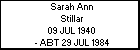 Sarah Ann Stillar