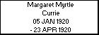 Margaret Myrtle Currie