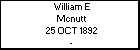 William E Mcnutt