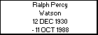 Ralph Percy Watson