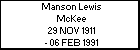 Manson Lewis McKee