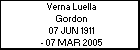 Verna Luella Gordon