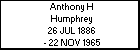 Anthony H Humphrey