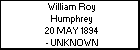 William Roy Humphrey