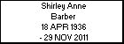 Shirley Anne Barber