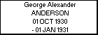 George Alexander ANDERSON