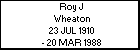 Roy J Wheaton