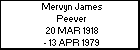 Mervyn James Peever
