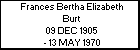 Frances Bertha Elizabeth Burt