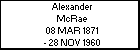 Alexander McRae