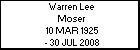 Warren Lee Moser