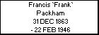 Francis `Frank` Packham