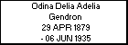 Odina Delia Adelia Gendron