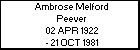 Ambrose Melford Peever
