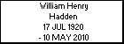 William Henry Hadden