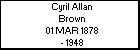 Cyril Allan Brown