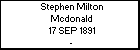 Stephen Milton Mcdonald