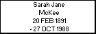 Sarah Jane McKee