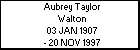 Aubrey Taylor Walton