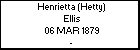 Henrietta (Hetty) Ellis